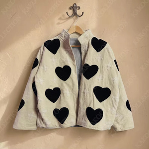 MONIT MARKETING Blouson Bomber Réversible 100% Velours Brodé à la Main Motif Floral Doublure Coton Automne/Printemps Hiver Femme - Product Image 1