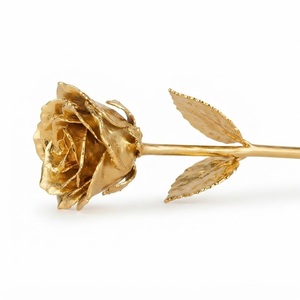 Luxury 24k Gold Rose Plated Real Preserved Flower Wholesale 24k Gold Dipped Rose with Premium <b>Gift</b> <b>Box</b> In Cheapest Price - Product Image 6