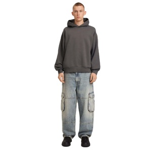 เสื้อฮู้ดผ้าฟลีซหนาสำหรับผู้ชายเสื้อสเวตเชิ้ต500 460 400จีเอสเอ็มออกแบบโลโก้ได้เองมีฮู้ดโอเวอร์ไซส์ - Product Image 2