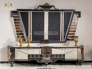 Classic Style Heavy Hand Carved <b>Tv</b> Unit with Storage Latest Pearl <b>White</b> Gold Luxury <b>TV</b> <b>Stand</b> High End Classic <b>TV</b> Unit Set - Product Image 4