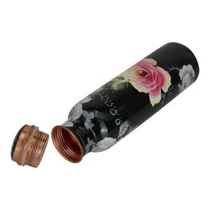 ภาชนะโลหะทองแดงพร้อมกระเป๋าสำหรับพกพา ใช้ได้กับยิม/โยคะ/การทำสมาธิ แคมป์ปิ้ง รถยนต์ และสำนักงาน - ใช้กับเครื่องล้างจานได้ - Product Image 2