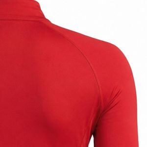Red Women's Quarter Zip Long Sleeve <b>Athletic</b> Golf Shirt Lightweight Performance Sports Top Outdoor Training Wear Casual - Product Image 5