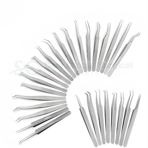 Pinzas para Extensión de Pestañas SAAR GLOBAL SURGICAL de Alta Calidad con Punta Nano, Marca Privada, Agarre de Diamante de 90 Grados, Acero Inoxidable - Product Image 4