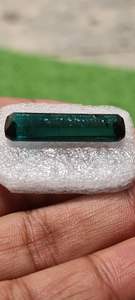 พลอยทัวร์มาลีนสีเขียวอมฟ้าธรรมชาติ รูปทรงแปดเหลี่ยมเหลี่ยมเพชรพลอย ขนาด 28x9 มม. น้ำหนัก 13 กะรัต สำหรับทำเครื่องประดับ - Product Image 2