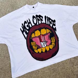 T-shirt en coton tricoté 100% personnalisé avec impression numérique, vêtements streetwear, haut de gamme pour créateurs - Product Image 1