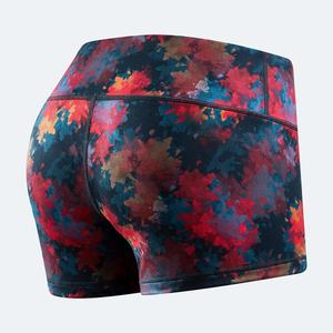 Venta al por mayor de alta calidad gimnasio para mujer correr entrenamiento sublimación botín pantalones cortos transpirable Streetwear con patrón de decoración - Product Image 2