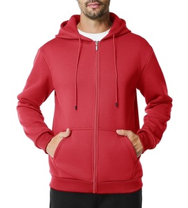 Nouveau sweat à capuche zippé élégant pour homme, 100 % coton, manches longues, col tombant, couleur unie, confortable, service OEM, Bangladesh - Product Image 1