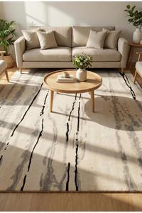 Contract Grade Loop Pile Wool Anti-Slip Handmade <b>Thick</b> Geometric Pattern Carpet Tile Modular Rug for Corporate Lobby Showroom - Product Image 4