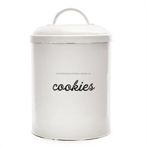 Recipiente de café de alta calidad de esmalte azul, caja de Metal de almacenamiento multifuncional para cocina, logotipo personalizado, venta al por mayor de botes - Product Image 6