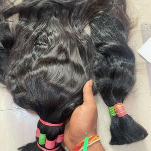 Extensions de Cheveux Humains Indiens Bruts 100% Vierges, Tissage Double Trame à la Machine, Non Traités, Toutes Couleurs Disponibles - Product Image 1