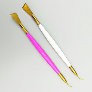 Herramienta de Lifting de Pestañas Vegana de Acero Inoxidable Chapado en Oro de Alta Calidad, Peine Separador de Pestañas de Doble Punta, Espátula Rosa y Blanca, Fast Lash - Product Image 3