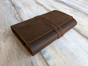 Luxury Genuine <b>Leather</b> Heavy Duty Smell Proof Comfortable <b>A5</b> Refillable Journal <b>Notebook</b> <b>Cover</b> Case for Office Use LNBC-0134 - Product Image 6