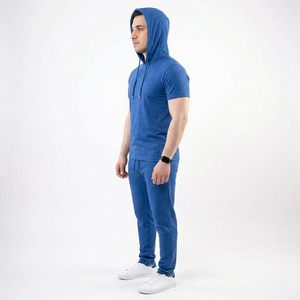 Workout Fitness Wear T-Shirt Hoodie <b>Men</b> 100% Cotton Short Sleeve T Shirts Hoodies <b>Men</b> Summer Street Workout Tee Shirt Hoodie <b>Men</b> - Product Image 4