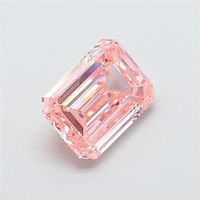 Diamante Rosa Cultivado en Laboratorio, Corte Esmeralda, 1 Ct, VVS2, Color Rosa Fantasía, Diamante Suelto