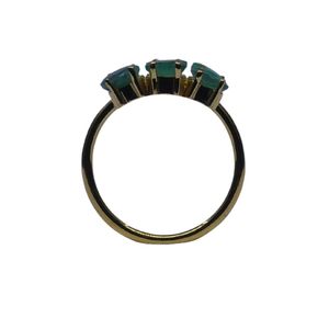 Wedding Wear 925 Sterling <b>Silver</b> Gold Plated Jewelry <b>Emerald</b> Gemstone Women Wear Classic <b>Ring</b> - Product Image 5