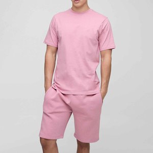 High Quality Summer Breathable Quick Dry <b>Knitted</b> Cotton 2026 Trendy Short Sleeve T-Shirts Casual Shorts Men's 2-Piece <b>Sets</b> - Product Image 3