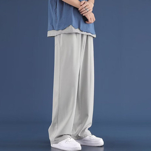 Pantalon de jogging décontracté personnalisé pour homme, coupe droite ample, en polyester/coton épais avec cordon de serrage, broderie, vente en gros - Product Image 6