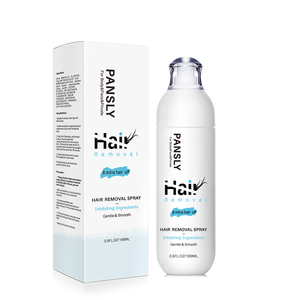Spray dépilatoire PANSLY 3.5FL.OZ/100ML, rapide, doux, lisse, parfumé à l'aloe vera, formule chimique, visage, corps, tous types de peau - Product Image 1