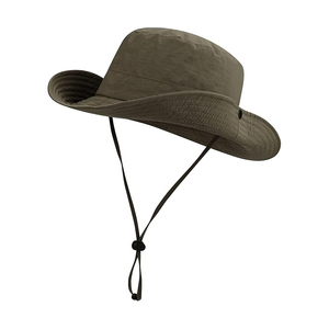 <b>Summer</b> Outdoor Safari <b>Hat</b> for <b>Men</b> Women Compact Waterproof 3D Embroidery Hiking Fishing Bucket <b>Hat</b> - Product Image 3