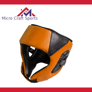 Protège-tête de boxe professionnel, protection faciale de boxe en PU et cuir, équipement de boxe de qualité, fabricant Sialkot, Pakistan - Product Image 3