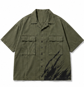 Chemise de travail à manches courtes surdimensionnée pour homme de haute qualité - Product Image 1