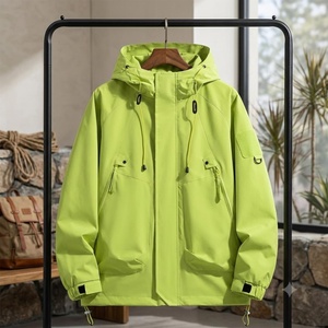 Veste coupe-vent à capuche pour homme Vornex Industry, imperméable, respirante, décontractée, pour l'extérieur, fermeture éclair, poches, légère, softshell - Product Image 4