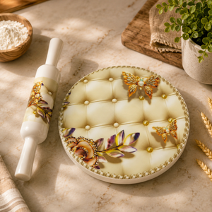Falah International – Planche à pâtisserie et rouleau à pâtisserie Chakla Belan de haute qualité, en marbre, faits à la main, écologiques et haut de gamme – Ensembles Chakla Belan - Product Image 1