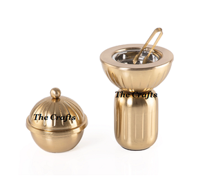 Brûleur à oud en bois Mabkhara de qualité supérieure, forme ronde, brûleur à Dukhoon Mabkhars pour la maison, l'hôtel, utilisation parfumée - Product Image 6