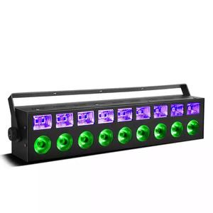 4 in1DMX512 son Ctrl <span class=keywords><strong>Led</strong></span> couleur RGBW + UV linéaire rondelle DJ scène teinture lumière pour théâtre Club Halloween fête KTV événement <span class=keywords><strong>Bar</strong></span> - Product Image 1