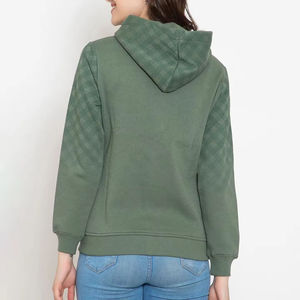 Sudadera con capucha y cremallera completa para hombre, de forro polar grueso, estilo casual urbano, con servicio de logotipo OEM. - Product Image 2