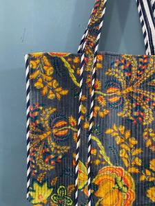 Sac fourre-tout en coton personnalisé pour femmes, motif vintage, multicolore, fermeture éclair durable, sac tendance, léger, sacs d'hiver et d'été - Product Image 4