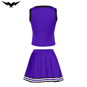 Uniformes de Porristas Ligeros de Color Sólido con Impresión por Sublimación, Personaliza Tus Propios Uniformes de Porristas, Tops Cortos y Faldas - Product Image 2