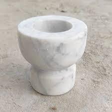 Handmade White Marble Handicrafts Decorative Tealight Candle Holder Elegant Home Decor <b>Table</b> Accent - Product Image 2