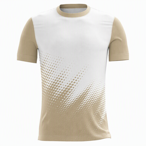 T-shirt en coton marron pour homme, coupe classique, manches courtes, col rond, streetwear décontracté, jersey tricoté, respirant, léger, personnalisé - Product Image 5