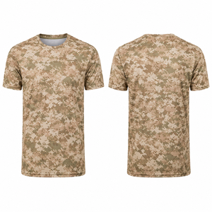 T-shirt à manches courtes camouflage pour homme, respirant, en polyester, vêtements de chasse, haut d'été pour l'extérieur - Product Image 1