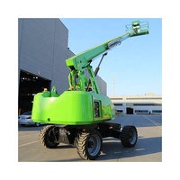 Nacelle élévatrice à flèche télescopique hydraulique tout-terrain portable montée sur roue 20M 24M 26M à vendre