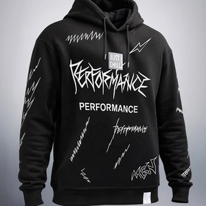 Mens Graffiti Graphic Hoodie Drop Shoulder <b>Black</b> Streetwear Pullover Sweatshirt Apparel Manufacturer - Product Image 5