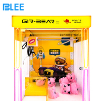 Machine à griffes d'arcade à monnayeur, distributeur de prix avec joystick, thème spatial, lumières LED et roues