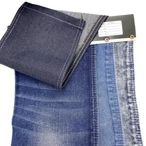 Alta qualità su misura 12OZ 14OZ stampa tinto Jacquard alla moda morbida cimosa lavato Denim Jeans tessuti dal cortile
