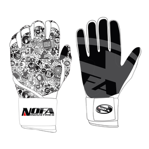NOFA INDUSTRIES Leather Padded Batting Gloves Black Ambidextrous Fashionable Training for Adults Unisex XXL/XL - Product Image 2