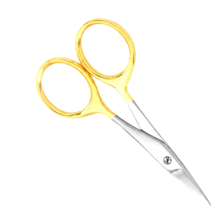 Tijeras Profesionales para Cutículas con Mango Dorado, Acero Inoxidable, Punta Fina y Afilada, Tijeras de Precisión para Recortar Cutículas de Uñas, Manicura - Product Image 2