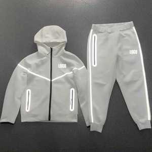 Chándal Reflectante Tech Fleece 2026 Personalizado, Nuevo Modelo, Chándal para Hombre con Logotipo, Chándal Deportivo con Cremallera, Sudadera con Capucha para Hombre - Product Image 2