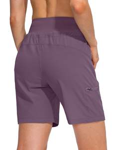 Shorts de sport modernes pour femme, anti-UV, pour le plein air, la course et les voyages, adaptés à la randonnée, unis, nouvelle collection - Product Image 6