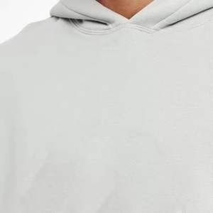 Sudadera con capucha extragrande de algodón Y2K con hombros caídos y corte cropped, personalizable, de alta calidad para hombre - Product Image 5