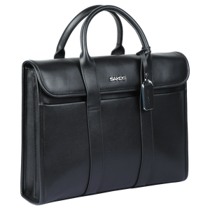 Porte-documents en cuir de luxe pour homme, sacoche professionnelle pour ordinateur portable, sac de bureau étanche pour homme, vente en gros, logo personnalisé OEM - Product Image 1