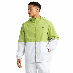 Custom 3D Embroidery Logo Men Color Block Hooded Windbreaker <b>Jacket</b> Heavyweight Waterproof Streetwear <b>jacket</b> for men - Product Image 1