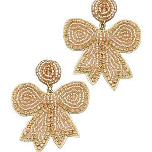 Boucles d'oreilles pendantes en perles de rocaille brodées à la main de luxe bijoux de cocktail multicolores magnifiquement personnalisés - Product Image 2