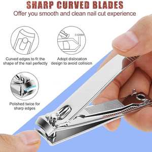 Coupe-ongles professionnel à large ouverture, lames courbées en acier inoxydable, pour une coupe douce et précise, durable - Product Image 2