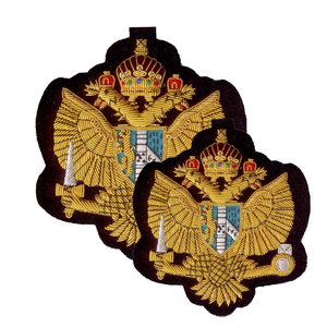 Hand Embroidered Bullion Wire Badges Embroidery Fashion Luxury Eco-Friendly Customized - Product Image 4