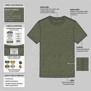 เสื้อยืดคอตตอนผู้ชาย 220 GSM คอกลม แขนสั้น สกรีนลายตามสั่ง รับผลิตแบรนด์ส่วนตัว ขายส่ง - Product Image 5